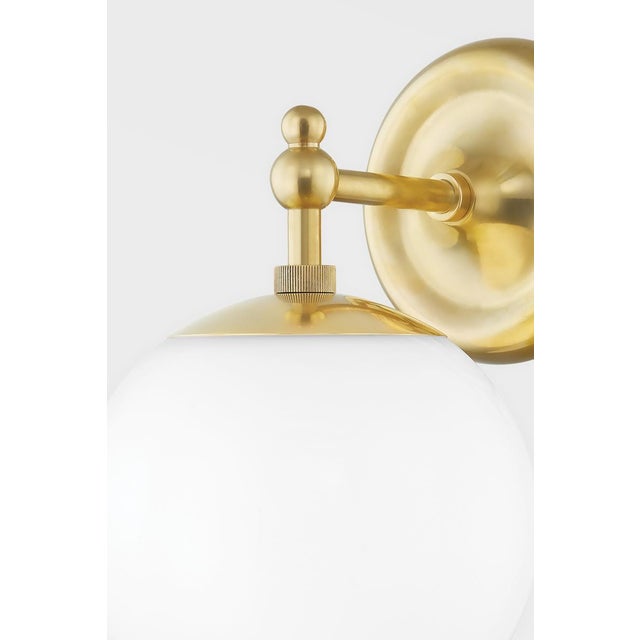 Hudson Valley Lighting Hudson Valley Lighting Mark D. Sikes Sphere No.1 1-Light Wall Sconce, Aged Brass For Sale - Image 4 of 6
