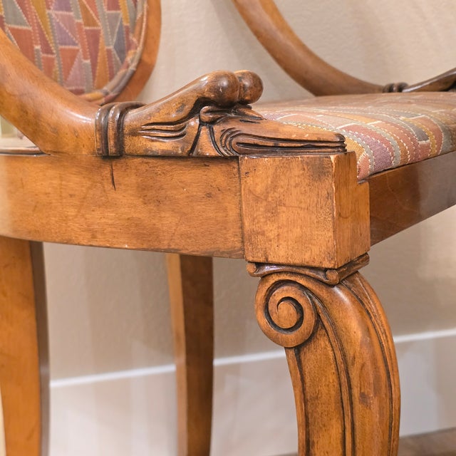 Antique 1920's French Art Deco Goosehead Accent/Dining Chairs - Set of 2 For Sale - Image 9 of 9