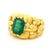 Gold Vintage Etruscan-Style 18K Gold Emerald and Diamond Ring For Sale - Image 8 of 11