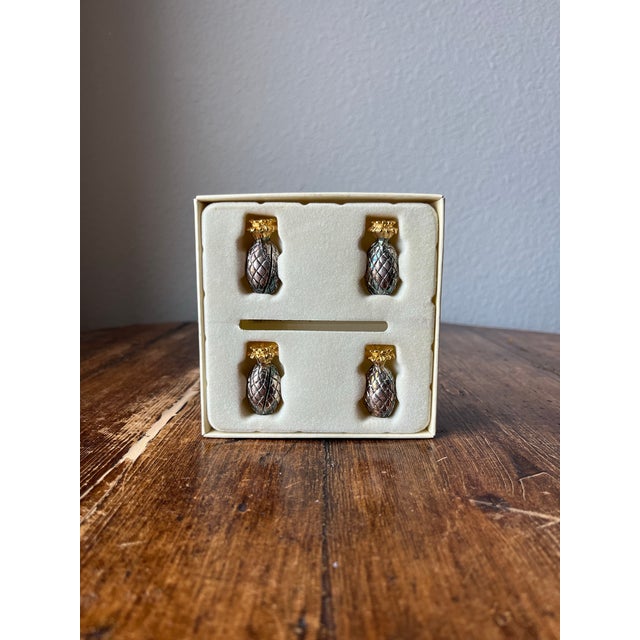 Lenox Williamsburg Collection Set of 4 Place card holder Made of Silverplate and Hollowware Pineapple design Only the...