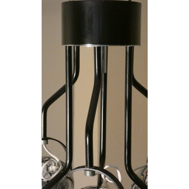 6 Spotlight Steel and Enamel Ceiling Lamp attributed to Goffredo Reggiani, Italy, 1960s For Sale - Image 16 of 18