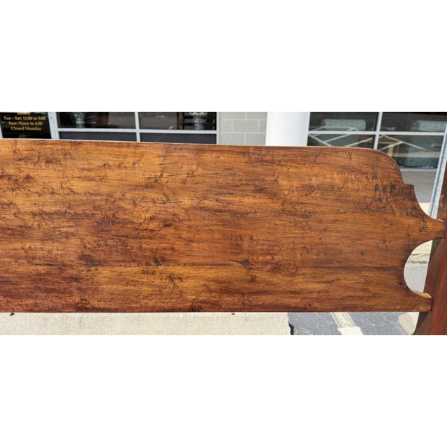 Wood Late 20th Century Custom-Made Solid Mahogany Queen Size Four Post Bed Frame For Sale - Image 7 of 13