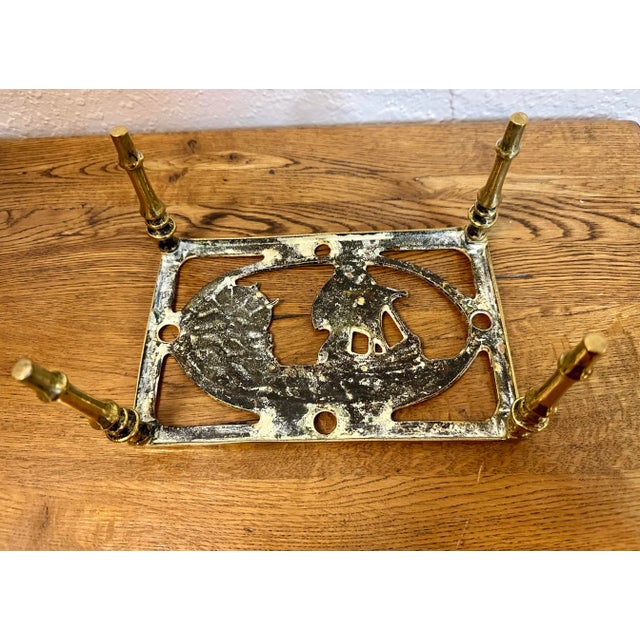 Brass Vintage English Brass Ship Trivet For Sale - Image 8 of 8