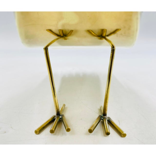 Vintage Brass Bird Sculpture by Oswaldo Guayasamín, Signed, Latin American Art For Sale - Image 14 of 18