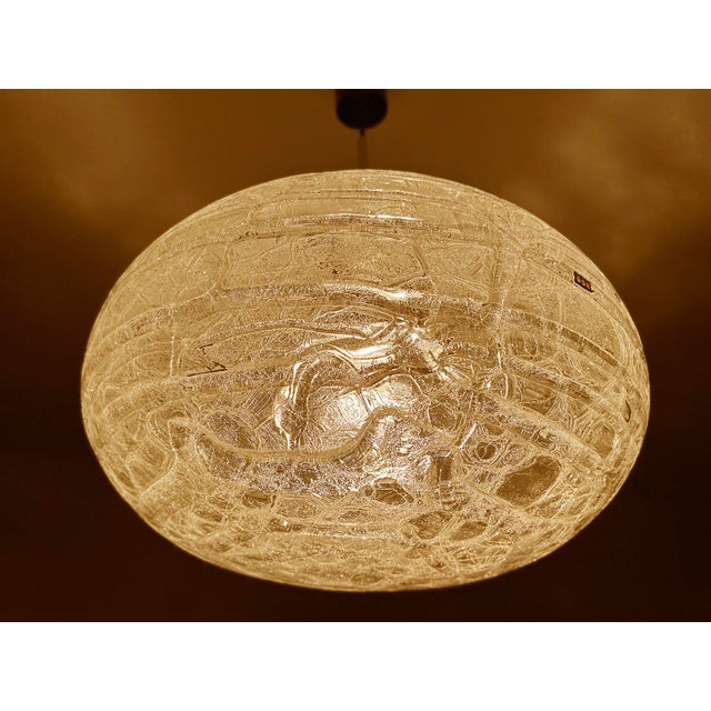 Mid-Century Modern Vintage Murano Glass Pendant Light by Doria, 1970s For Sale - Image 3 of 17