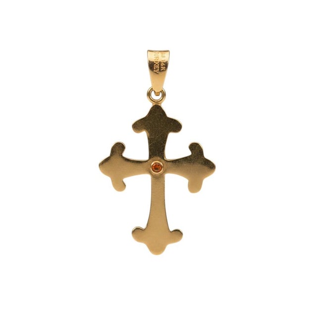 Elevate your everyday layers with this timeless vintage 14K yellow gold cross pendant — a standout addition to the 2026...