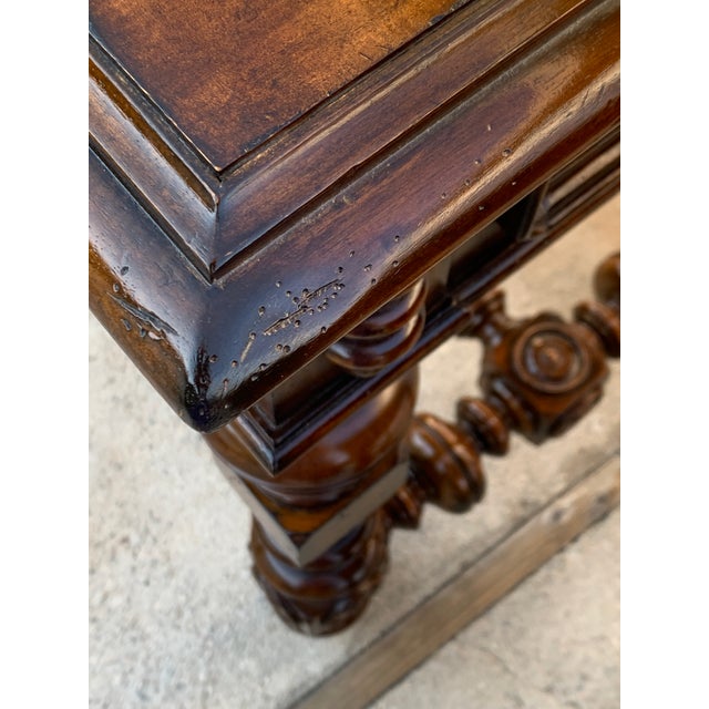 Wood Maitland Smith Rustic European Style Joint Side Tables a Pair For Sale - Image 7 of 12