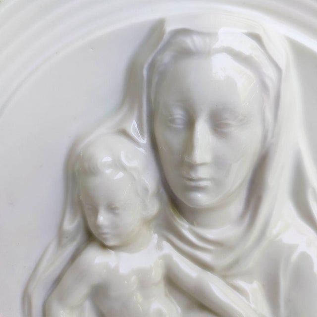 Ceramic Madonna with Child by Emile Jacob Born, 1890s For Sale - Image 7 of 8