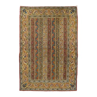 Antique Qum Rug 4'8'' x 6'10'' For Sale