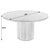 Modern Kersten 54 In. W Round Wood Single Pedestal Base Dining Table, Coffee For Sale - Image 3 of 6