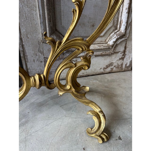 Gilt Bronze Fire Screen, France, 1900 For Sale - Image 4 of 11