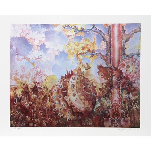 Isaac Abrams, Autumnal Fire, Lithograph For Sale