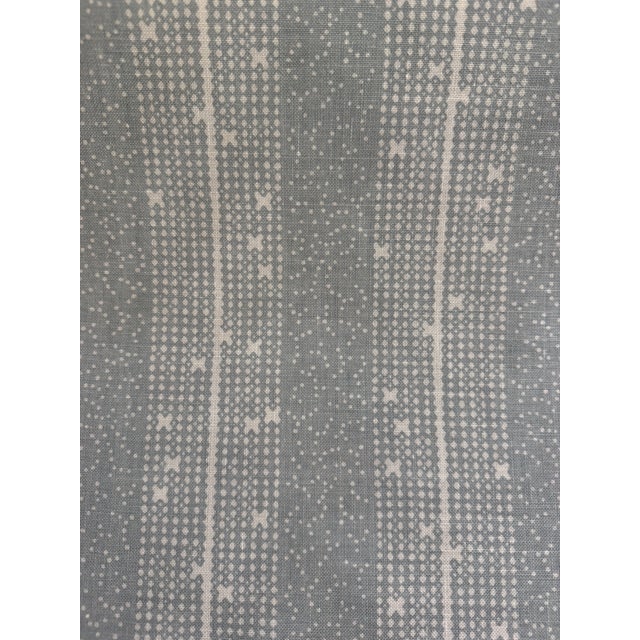 2020s Schumacher Stella Stripe Blue Fabric 182112 Veere Grenney Collection 4 1/2 Yards For Sale - Image 5 of 7