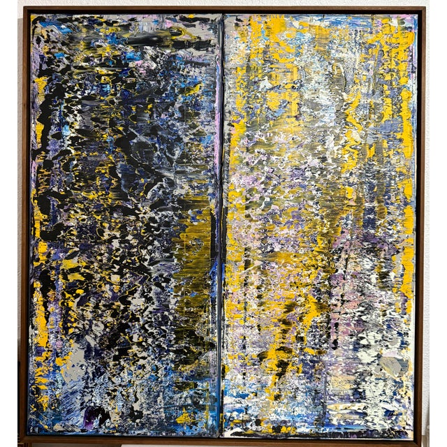 Astor Milan Salcedo (Spanish, Colombian born 1969) "Two Sides of the Story - Part 6" (Diptych) Two oils on canvas framed...