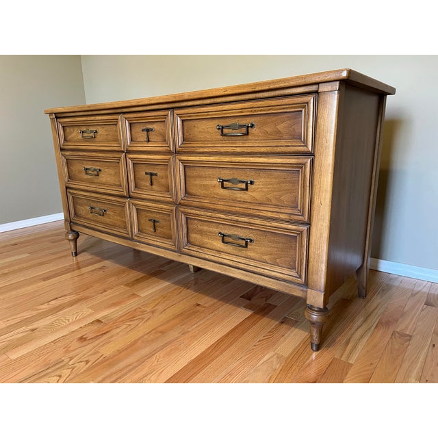White Furniture White Furniture 7-Drawer Mid-Century Modern Walnut Dresser For Sale - Image 4 of 12