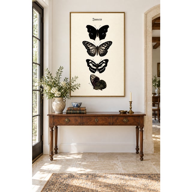 Illustration Butterfly Art Print – Vintage Natural History Illustration, 24" X 36" For Sale - Image 3 of 8