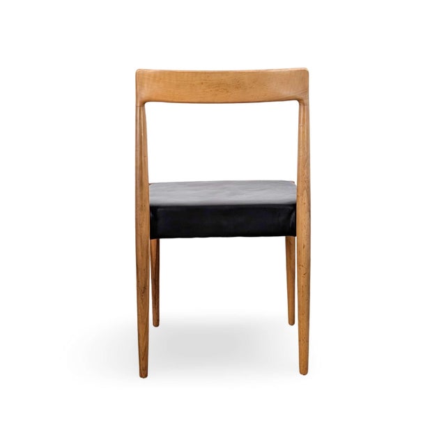 Mid-Century Walnut and Leather Chairs from Lübke, Set of 6 For Sale - Image 6 of 11