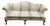 1990s Ethan Allen Georgian Court Queen Anne Camelback Sofa in Cream Damask For Sale