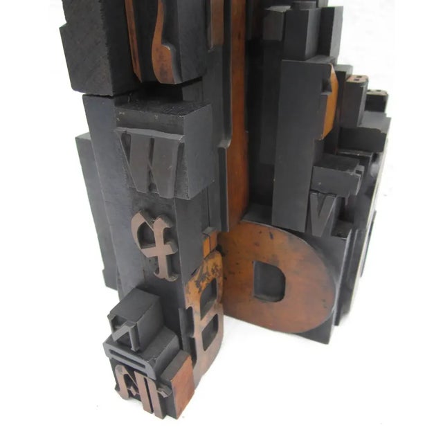 Early 20th Century Letterpress Wood Block Sculpture For Sale - Image 4 of 10