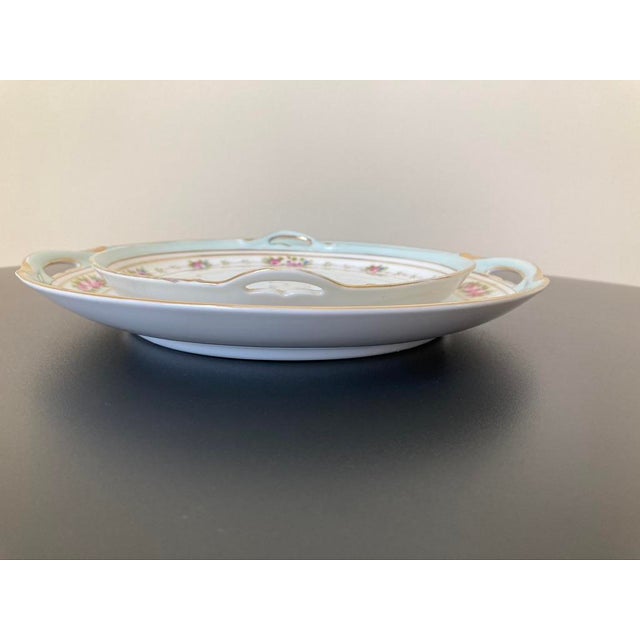 Early 20th Century Hand Painted Nippon Porcelain Tray Design Cake Plates - Set of 2 For Sale - Image 11 of 18