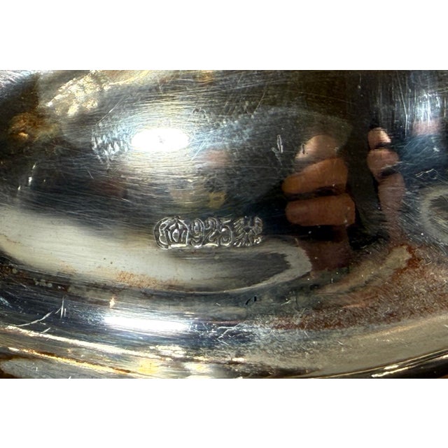 Vintage 460 Grams Sterling Silver 3 Arm Candle Holder Candelabra Art Nouveau For Sale - Image 4 of 12