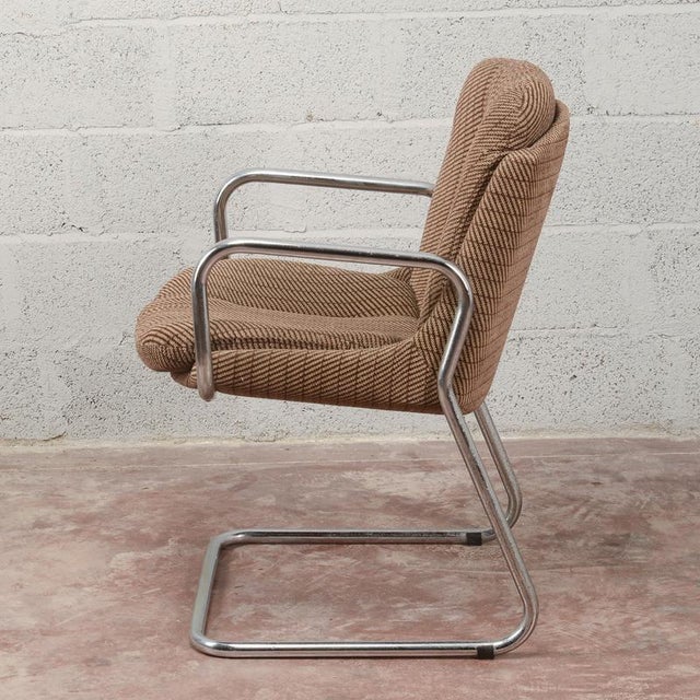 1970s Vintage Lounge Chair in Padded Fabric, 1970s For Sale - Image 5 of 9