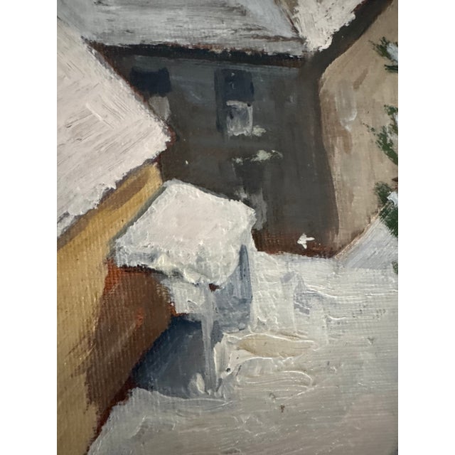 Paint 1980s Oil Painting - Winter Wonderland by Lester J. Clarke (1912-1999) For Sale - Image 7 of 16