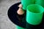 1980s Pedestal Table in Green Acrylic Glass, 1980s For Sale - Image 5 of 11