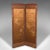 This is an antique photographic prop screen. A Japanese, silk cotton embroidered 4-fold room divider, dating to the late...