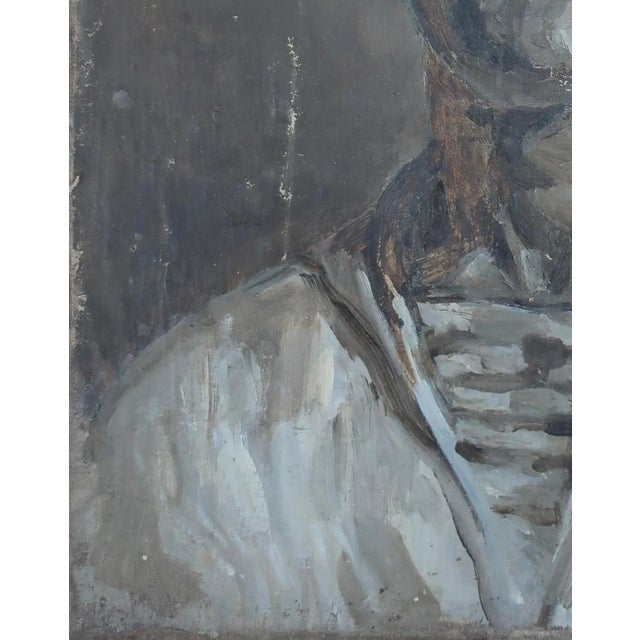 1960s Portrait Man Oil Painting Original Art Ukrainian Artist Sokolovsky G. 1960s For Sale - Image 5 of 6