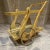 Aldo Tura 1950s Aldo Tura Italian Goatskin and Brass Swan Service Cart For Sale - Image 4 of 13