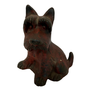 1940s Cast Iron Thick Browed Unusual Scotty Dog