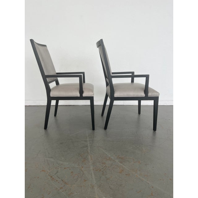Animal Skin Restoration Hardware French Contemporary Leather Armchairs - Set of 2 For Sale - Image 7 of 9