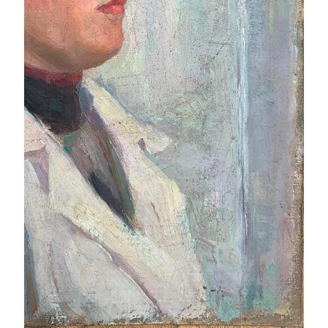 1970s Oil Portrait: Soviet Woman, Sokolovsky, 1970s 43-37 For Sale - Image 6 of 6