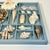 Vintage Coastal Boho Chic Seashell Collection, French Blue Divided Shadowbox Decorative Object For Sale - Image 9 of 13