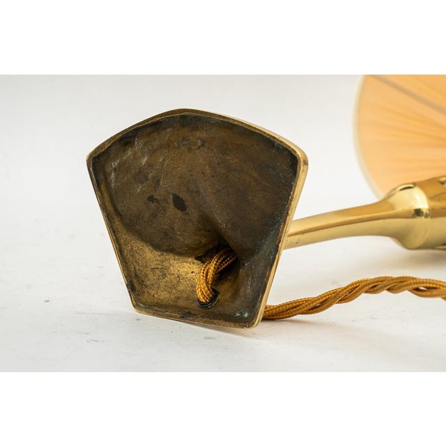 Art Deco Brass Table Lamp with Fabric Shade, 1920s For Sale - Image 18 of 18