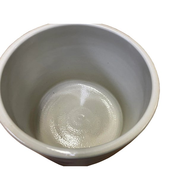 2010s Chinese Blue & White Porcelain Treasure Scenery Brush Holder Pot For Sale - Image 5 of 7