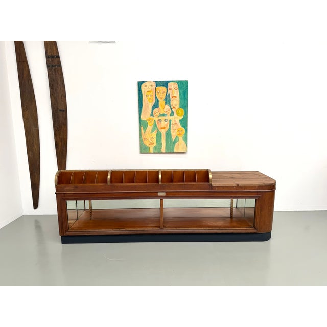 Wood Large Vintage Shop Counter, 1930s For Sale - Image 7 of 18