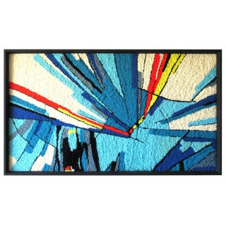 Modern Abstract Handwoven Art Rug, Circa 1970s For Sale