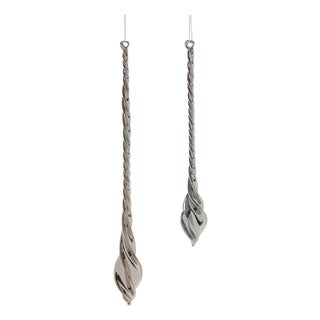 Swirl Glass Drop Ornament (Set of 12) For Sale