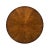 A round coffee table with six legs and a stretcher base, a warm rustic natural finish in with a steel base in an aged...