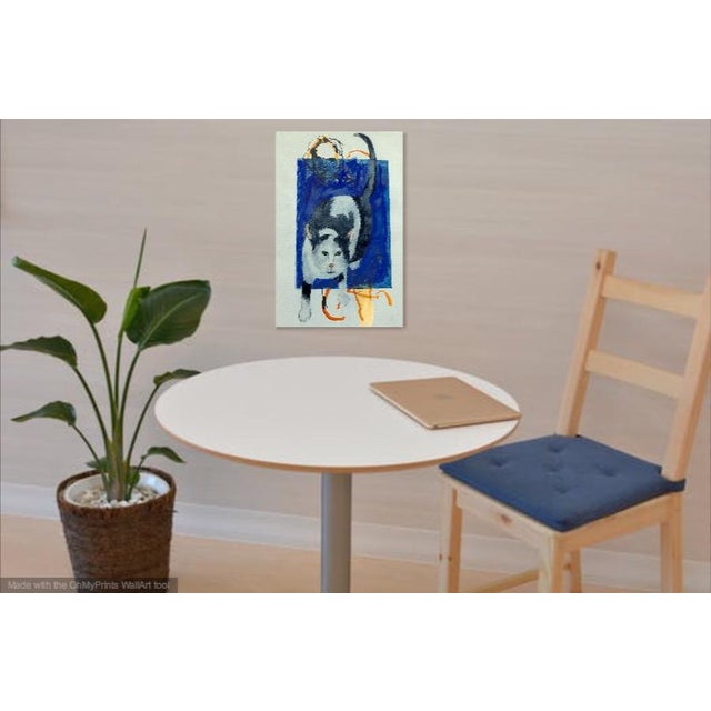 FREE Shipping: A playful original paint and pastel drawing of a kitty. Martha Holden loves to draw and paint your little...