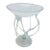 1980s Jozefina Krosno Octopus/Jellyfish Glass Pedestal in Pale Green, Blue and White For Sale