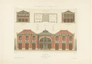 Chabat, Architectural Print of Ecuries Avenue Raphaël, 1890s, Paper