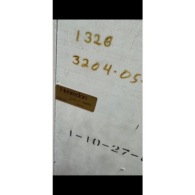 Henredon French Provincial Armoire in Professionally Lacquered Ivory Goatskin Parchment Finish For Sale - Image 12 of 12