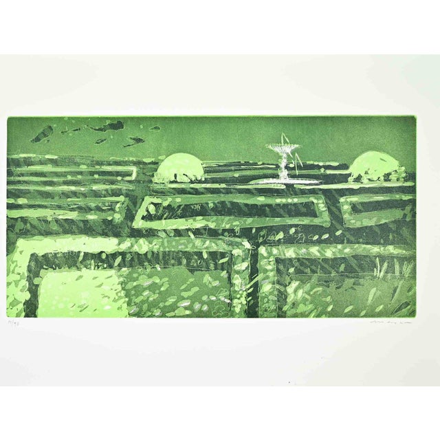Etching and aquatint realized by Edolo Masci. Hand signed and numbered in pencil. Edition of 90. Excellent condition. This...