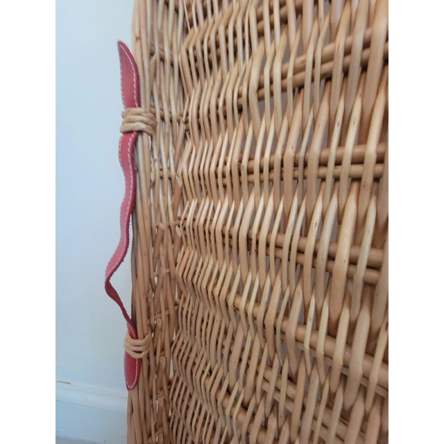 2020s Woven Wicker Square Basket For Sale - Image 5 of 9