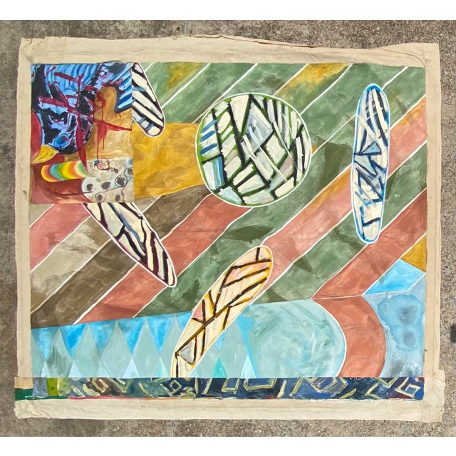 66"h Monumental XL Original Painting in Sky Blue Titled "Break Up" by Ronald D. Moody (Ron Moody) For Sale - Image 6 of 10