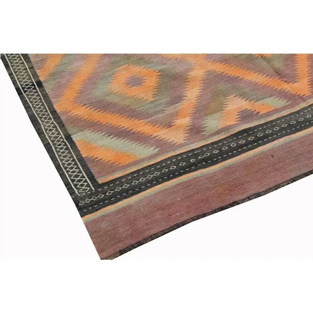 Vintage Handwoven Geometric Swedish Flatweave Rug- 4'9″ × 12' For Sale In Dallas - Image 6 of 8