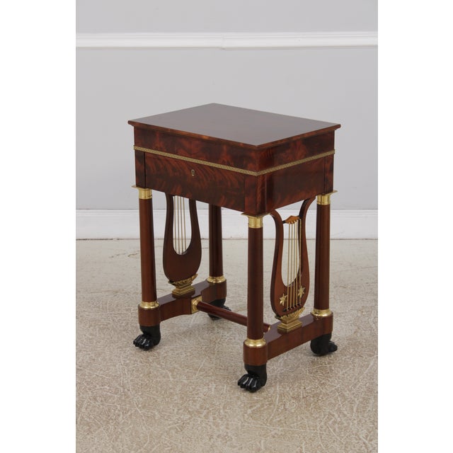 Traditional Pair of Kindel Masterworks Winterthur Empire Mahogany Nightstands For Sale - Image 3 of 18